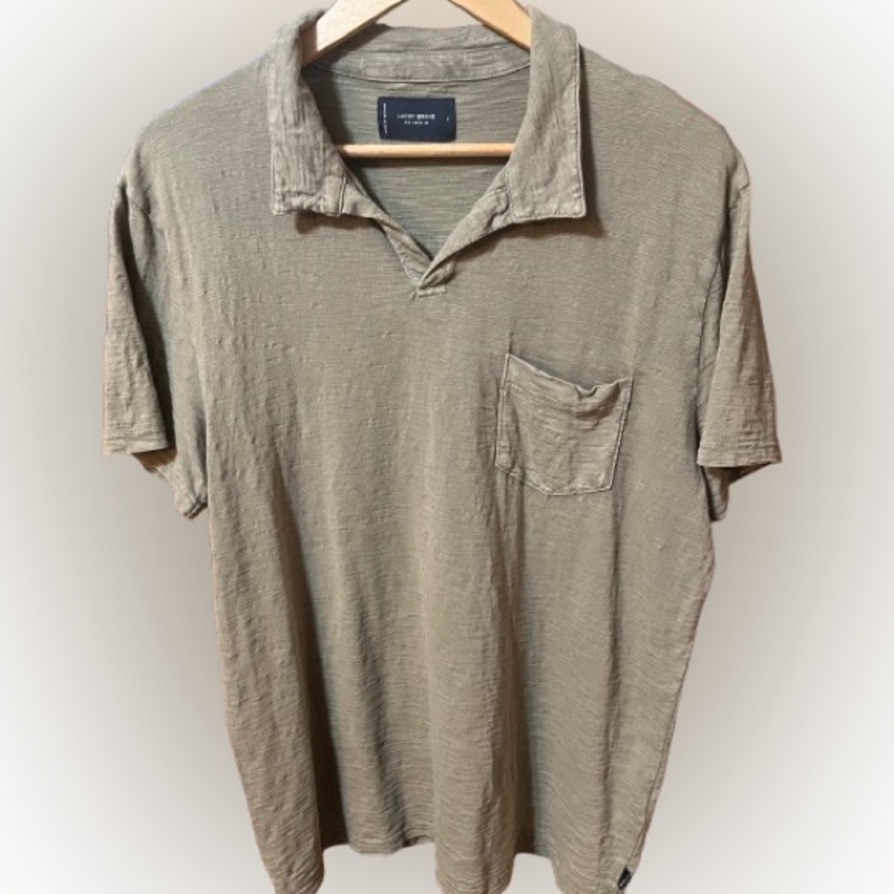 Men's Casual Olive Green Shirt